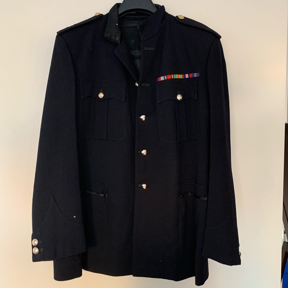 Vintage British Blue Military Coat Men’s L